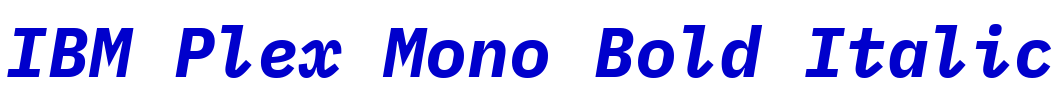 IBM Plex Mono Bold Italic الخط